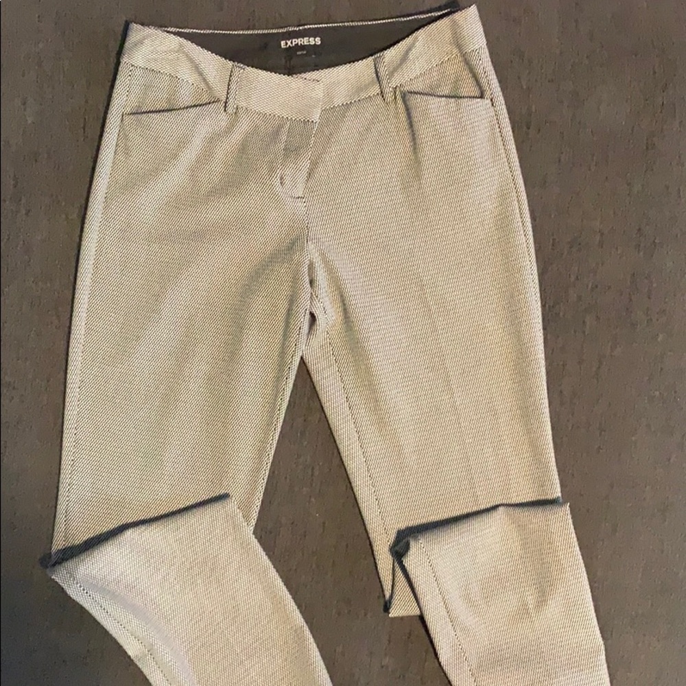 Express editor cropped houndstooth dress pants